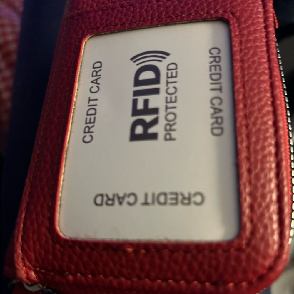 Red RFID Protected Card Holder
